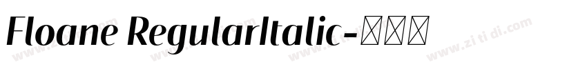 Floane RegularItalic字体转换